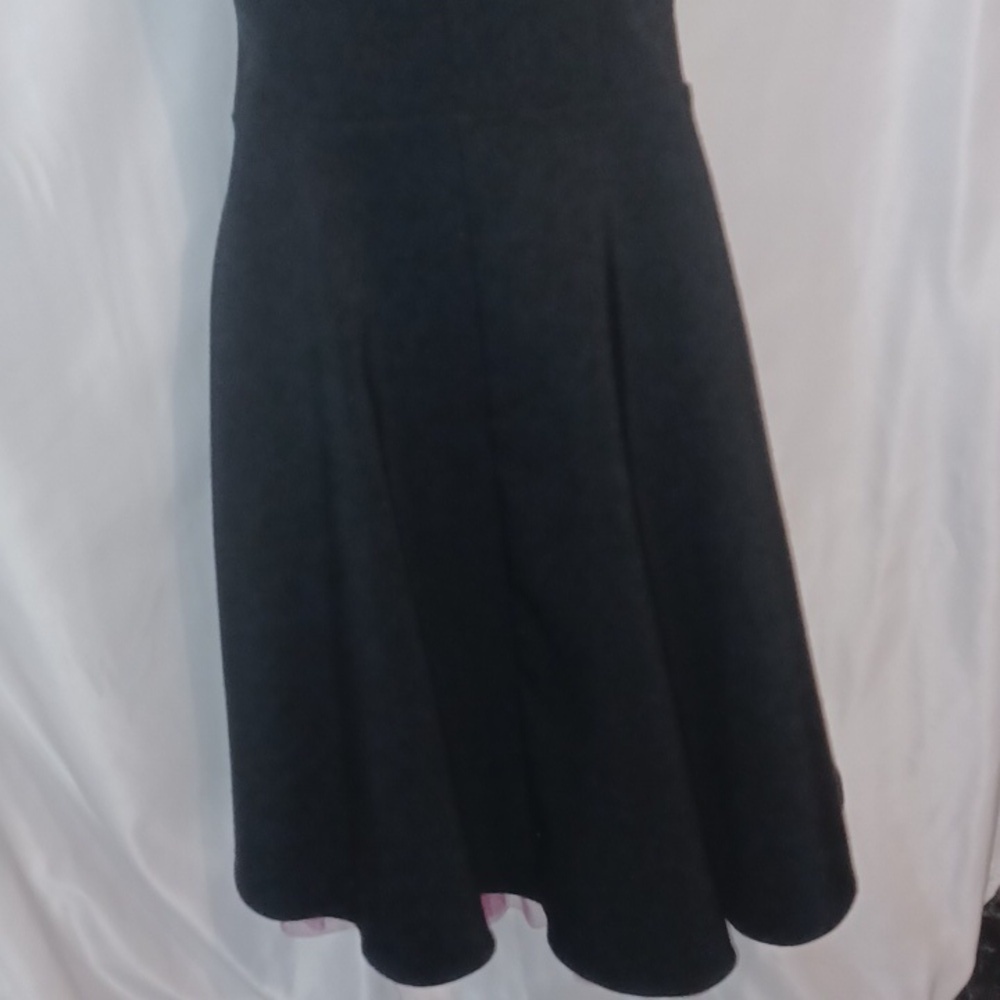 Ruby Rox Vintage y2K Black Fit & Flare Dress Hot Pink Crinoline Size 9 - Picture 6 of 9